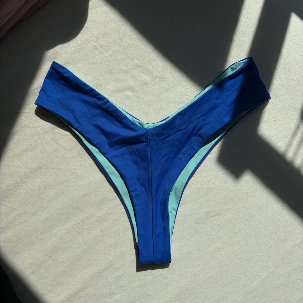 l*space blue turquoise reversible tanga cheeky bikini